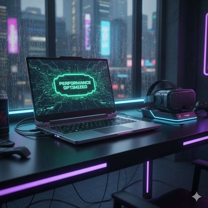 Optimize gaming laptop for VR performance with headset setup